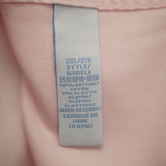 Denver Hayes Ladies Size 2XL Stretch Light Pink Button Front Shirt - Picture 5 of 11